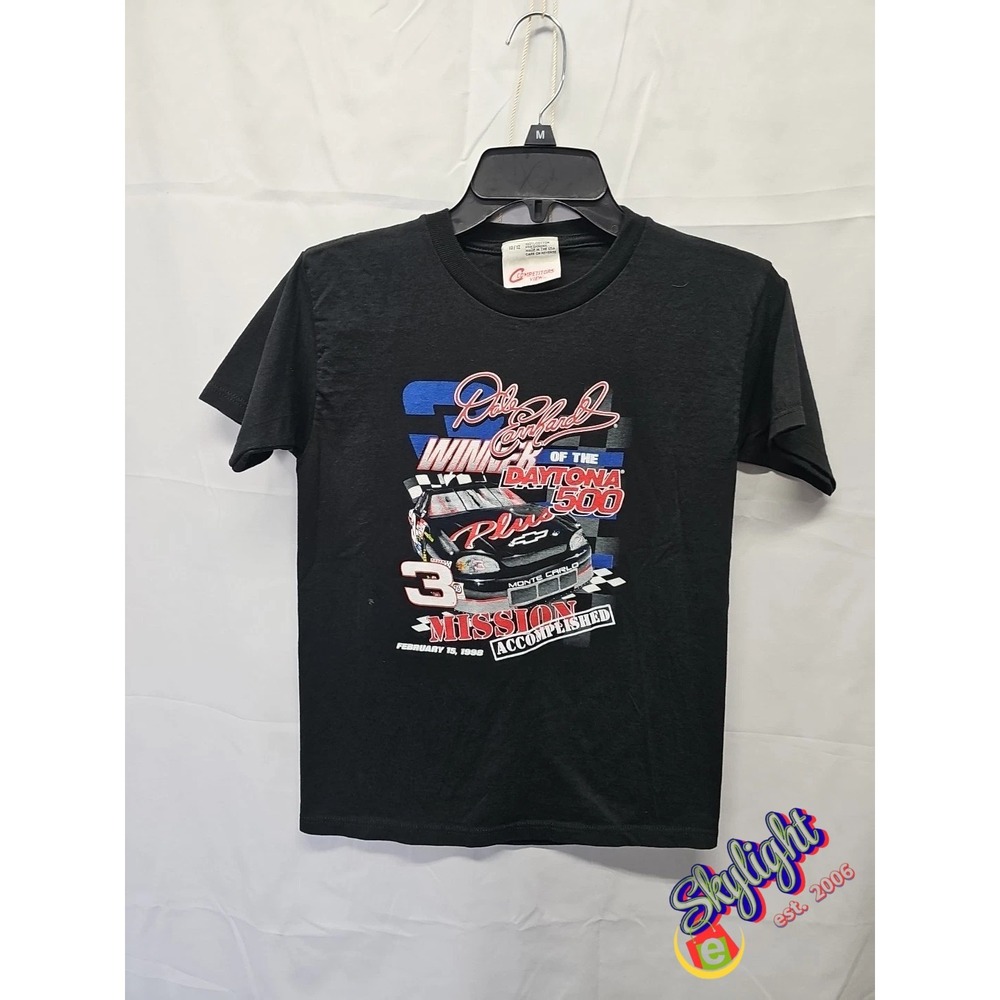 Competitors View Black 1998 Youth Dale Earnhardt Mission T-Shirt Size L